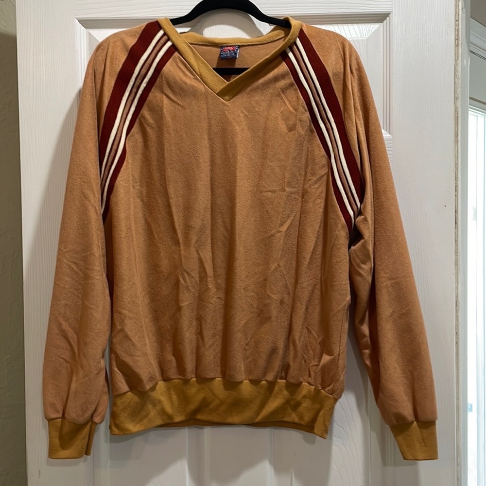 VINTAGE velour pullover No idea of the age has late 70s vibe excellent condition
